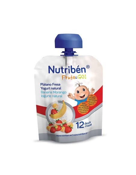 NUTRIBEN FRUTA & GO PLATANO FRESA YOGURT NATURAL
