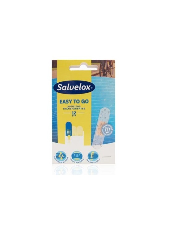 SALVELOX EASY TO GO APOSITO ADHESIVO TRANSPARENTE 12 U