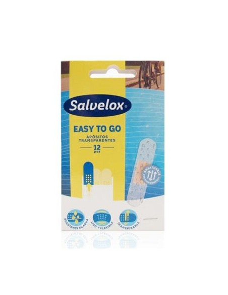 SALVELOX EASY TO GO APOSITO ADHESIVO TRANSPARENTE 12 U