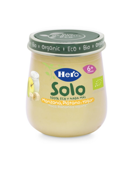 HERO BABY SOLO MANZANA PLATANO Y YOGUR 120 G