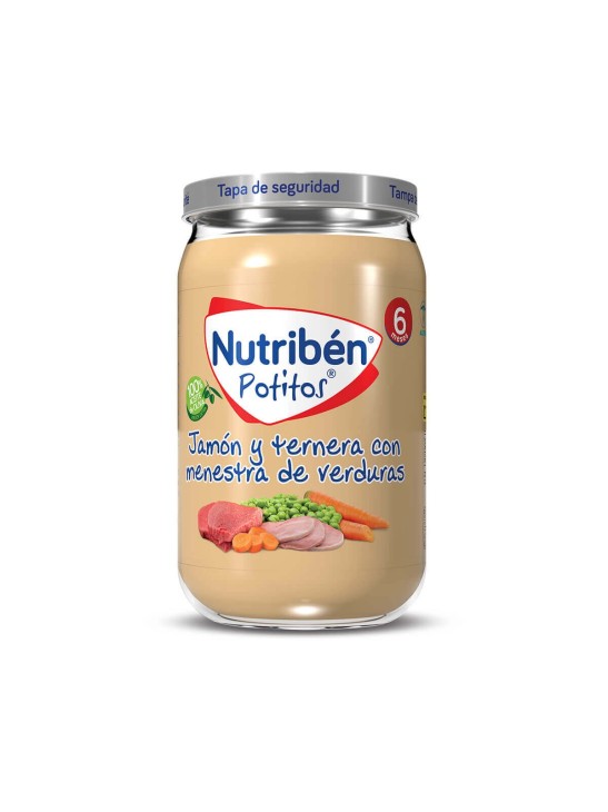 NUTRIBÉN POTITOS +6MESES. JAMÓN Y TERNERA CON MENESTRA DE VERDURAS 235