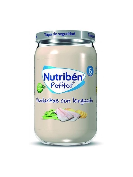 NUTRIBÉN POTITOS +6MESES.VERDURITAS CON LENGUADO 235G-SIN SAL AÑADIDA,