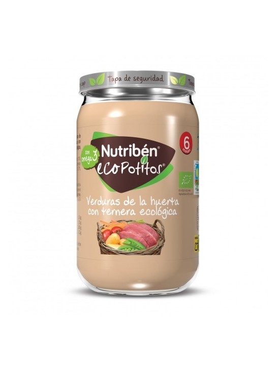 NUTRIBEN ECOPOTITOS VERDURAS DE LA HUERTA CON TERNERA ECOLOGICA 235 G