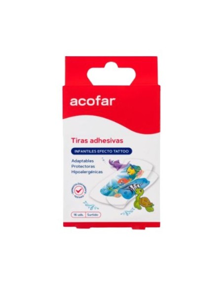 TIRAS INFANTILES ACOFAR TATTO OCEAN 16 UNIDADES