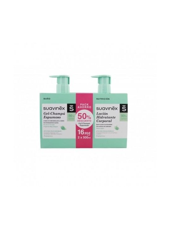 SUAVINEX DUPLO GEL ESPUMOSO + LOCION PACK 500 ML + 500 ML