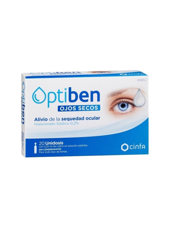 OPTIBEN GOTAS SEQUEDAD OCULAR 0.25 ML 20 AMP