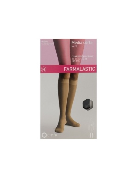 Farmalastic calcetin (A-D) compresion normal T-grande negro 1ud