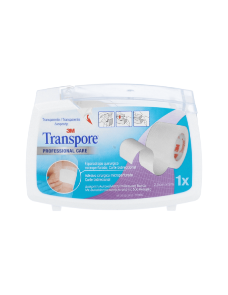 ESPARADRAPO TRANSPORE PLAST PERF 5MX2,5CM1527