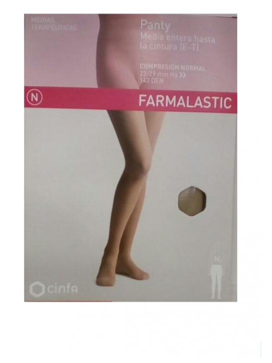 Farmalastic panty-media hasta la cintura (E-T) compresion normal T-reina plus camel 1ud