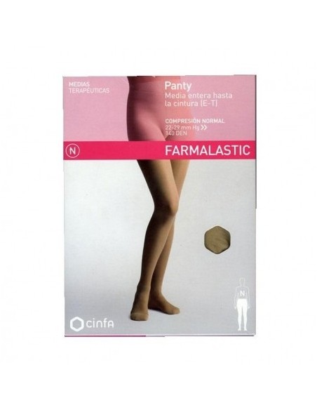 Farmalastic panty-media hasta la cintura (E-T) compresion normal T-pequeña beige 1ud