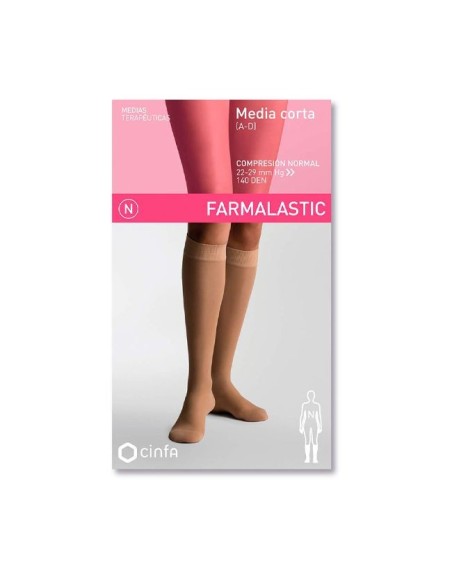 MEDIA CORTA (A-D) COMP NORMAL FARMALASTIC BEIGE