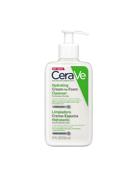 CERAVE LIMPIADORA CREMA ESPUMA HIDRATANTE 1 ENVASE 236 ML
