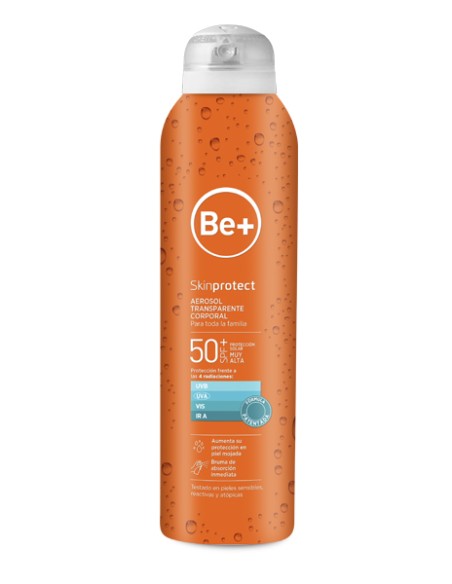 BE+ SKINPROTECT AEROSOL TRANSPARENTE CORPORAL SPF50+