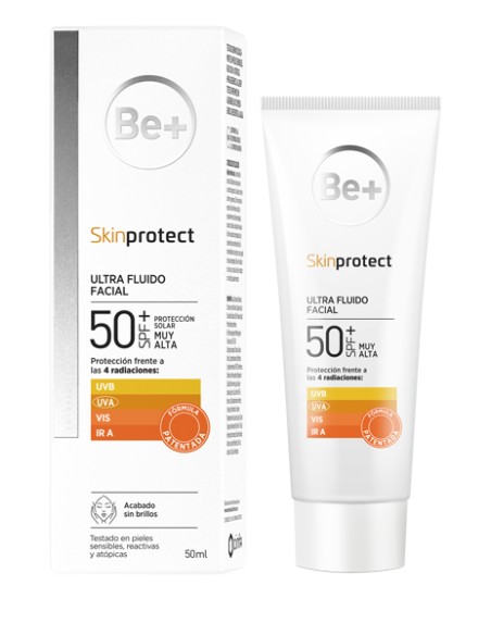 BE+ SKINPROTECT ULTRA FLUIDO FACIAL SPF50+ (con color)