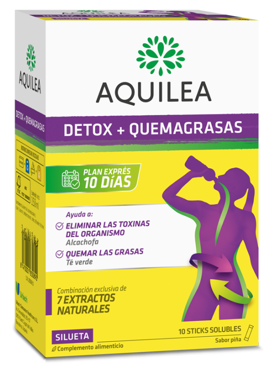 AQUILEA DETOX + QUEMAGRASAS 10 STICKS