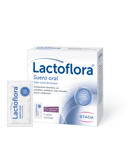 LACTOFLORA SUERO ORAL  6 SOBRES DUOCAM SABOR FRUTAS DEL BOSQUE