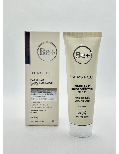BE+ ENERGIFIQUE MAQUILLAJE FLUIDO CORRECTOR SPF15 TONO OSCURO 40ML