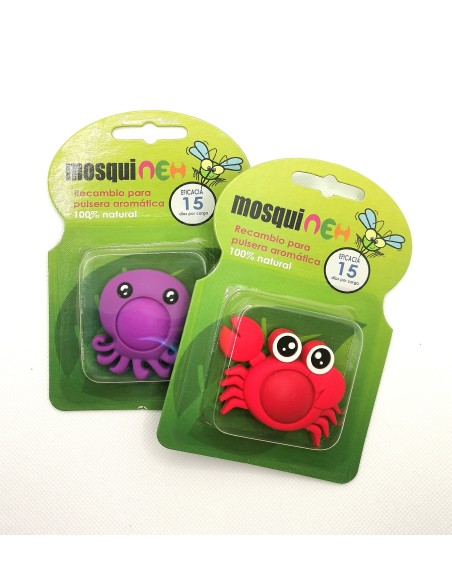 RECAMBIO PULSERA AROMÁTICA FUNNY ANIMALS ANTIMOSQUITOS