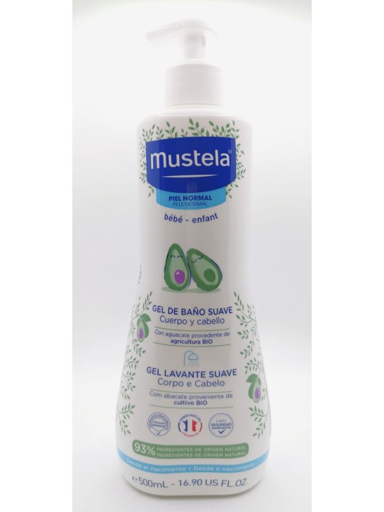 MUSTELA GEL DE BAÑO SUAVE CUERPO Y CABELLO 500ML