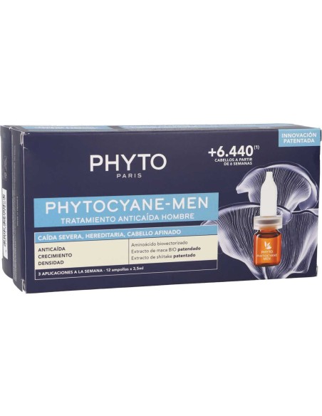 PHYTOCYANE-MEN ANTICAIDA 12 AMPOLLAS