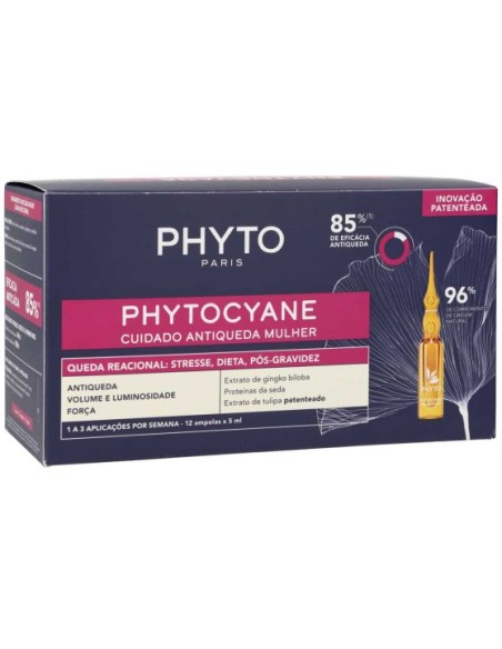 PHYTOCYANE MUJER ANTICAIDA REACCIONAL 12 AMPOLLAS