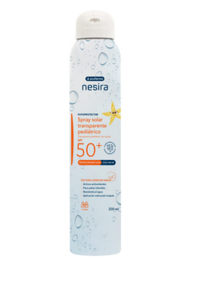 ACOFARMA NESIRA SPRAY SOLAR TRANSPARENTE PEDIÁTRICO SPF 50+ 200 ML