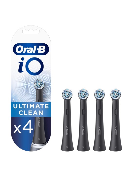 CEPILLO DENTAL ELECTRICO RECAMBIO ORAL-B REC IO ULTIMATE CLEAN 4 CABEZALES COLOR NEGRO PACK