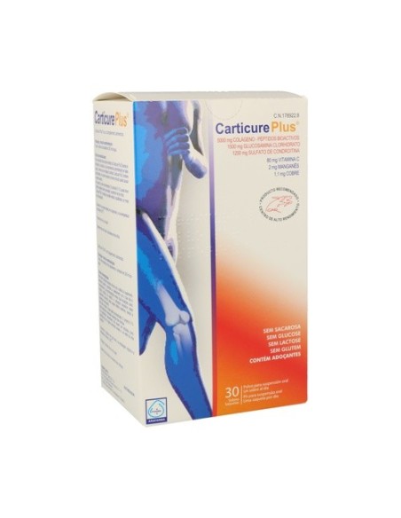 CARTICURE PLUS CONDROITINA + GLUCOSAMINA + COLAGENO 30 SOBRES