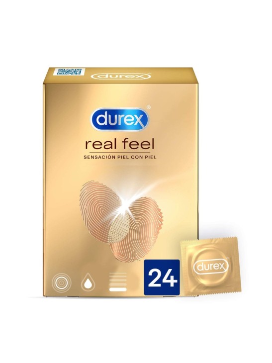 DUREX REAL FEEL PRESERVATIVO SIN LATEX 24 UNIDADES