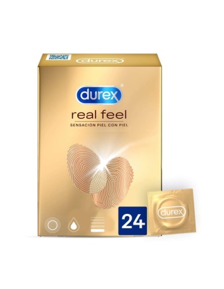 DUREX REAL FEEL PRESERVATIVO SIN LATEX 24 UNIDADES
