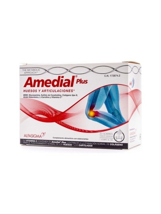 AMEDIAL PLUS  20 SOBRES 5 G SABOR NARANJA