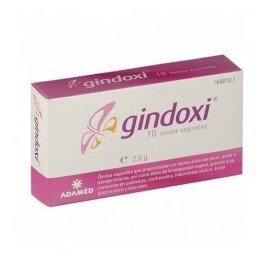 GINDOXI  10 OVULOS VAGINALES 2.5 G