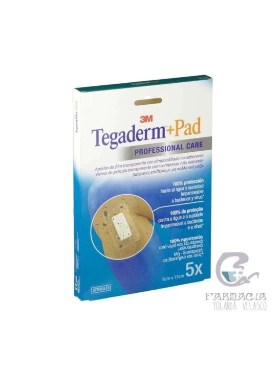 APOSITO ESTERIL TEGADERM + PAD 5 UNIDADES 15 X 9 CM
