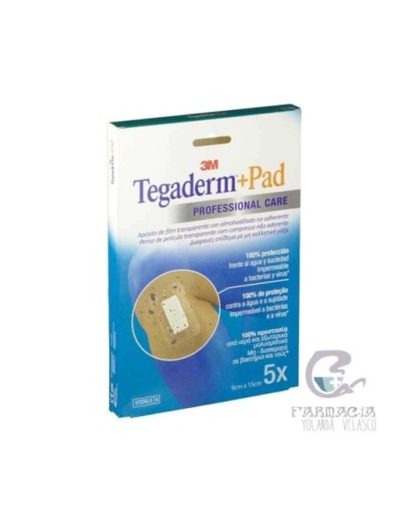 APOSITO ESTERIL TEGADERM + PAD 5 UNIDADES 15 X 9 CM