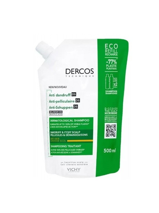 DERCOS CHAMPU ANTICASPA DS CABELLO SECO  1 BOLSA 500 ML