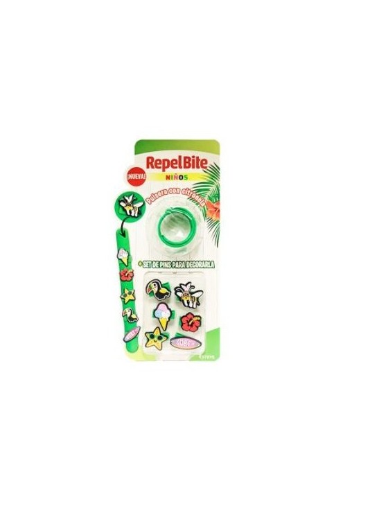 REPEL BITE NIÑOS PULSERA CON CITRONELA  1 UNIDAD PERSONALIZABLE