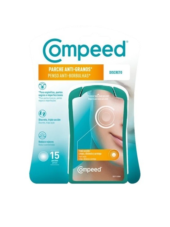 COMPEED PARCHE ANTI-GRANOS DISCRETO TRIPLE ACCION  15 UNIDADES