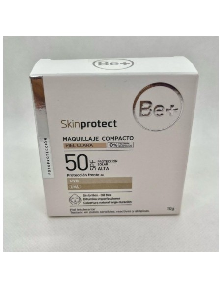 BE+ SKINPROTECT MAQUILLAJE COMPACTO MINERAL SPF50  1 ENVASE 10 G PIEL CLARA