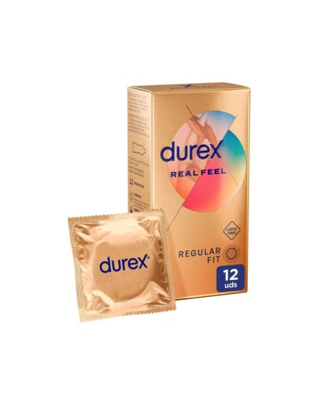 DUREX REAL FEEL PRESERVATIVO SIN LATEX 12 UNIDADES