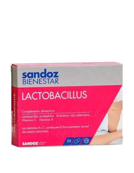 SANDOZ BIENESTAR LACTOBACILLUS  20 CAPSULAS