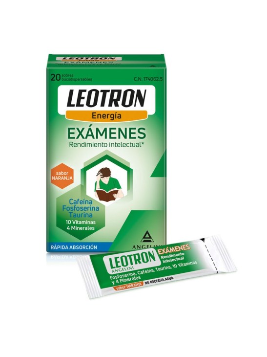LEOTRON EXAMENES  20 SOBRES BUCODISPERSABLES 2 G SABOR NARANJA