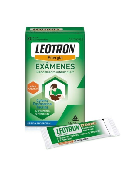 LEOTRON EXAMENES  20 SOBRES BUCODISPERSABLES 2 G SABOR NARANJA