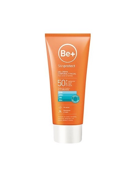 BE+ SKINPROTECT GEL CREMA CORPORAL Y FACIAL SPF 50+  1 ENVASE 200 ML
