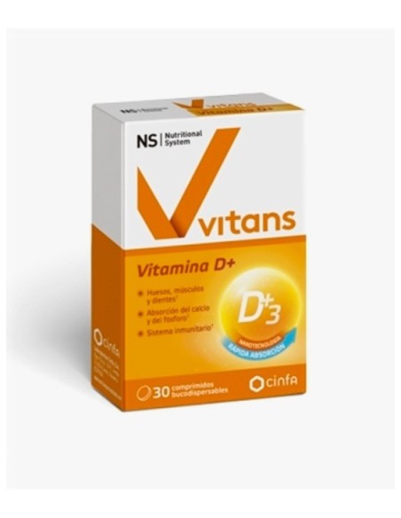 NS VITANS VITAMINA D+  30 COMPRIMIDOS BUCODISPERSABLES