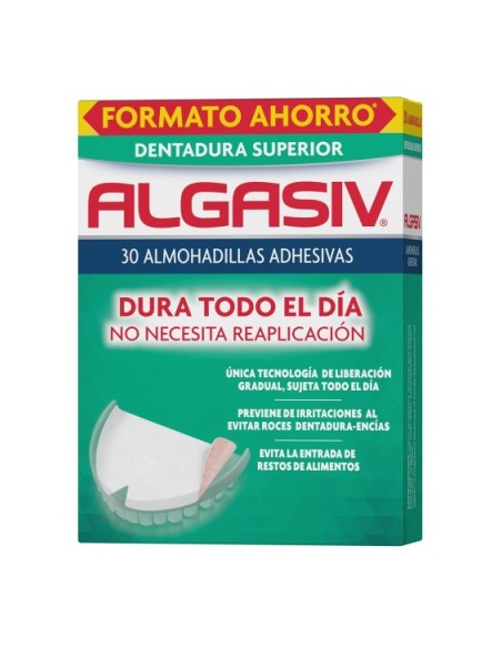 ALGASIV ALMOHADILLAS ADHESIVAS PROTESIS 30 UNIDADES SUPERIORES