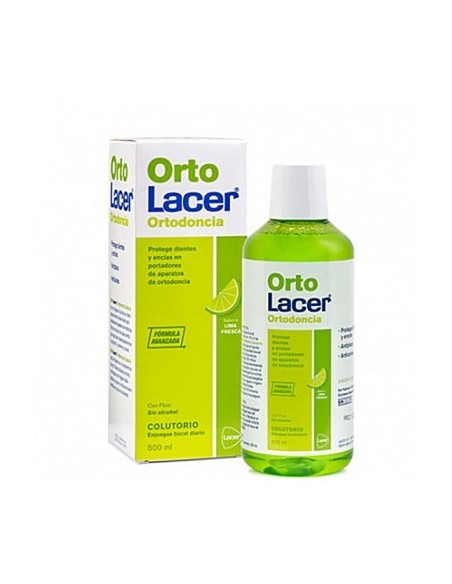ORTOLACER ORTODONCIA COLUTORIO  1 ENVASE 500 ML SABOR LIMA FRESCA