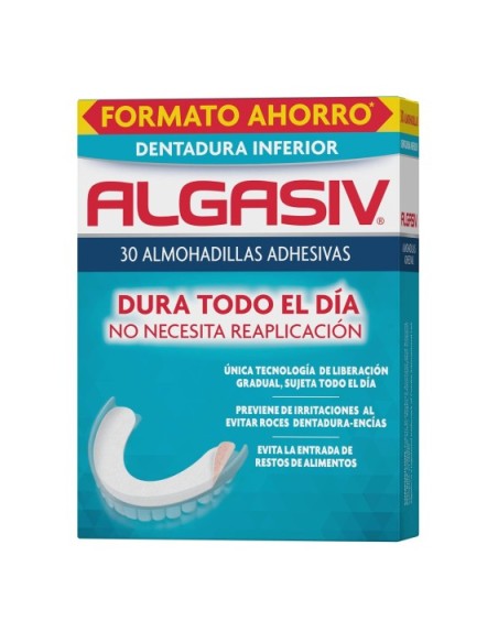 ALGASIV ALMOHADILLAS ADHESIVAS PROTESIS 30 UNIDADES INFERIORES