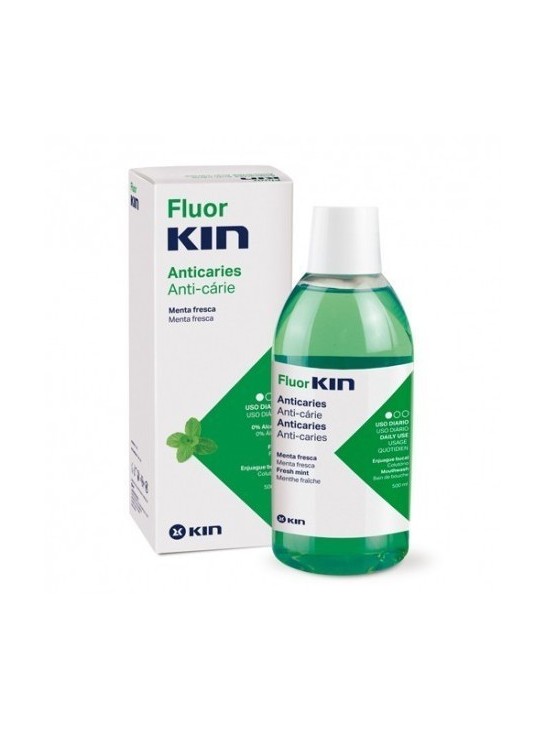 FLUOR KIN ANTICARIES ENJUAGUE BUCAL DIARIO  1 FRASCO 500 ML SABOR MENTA
