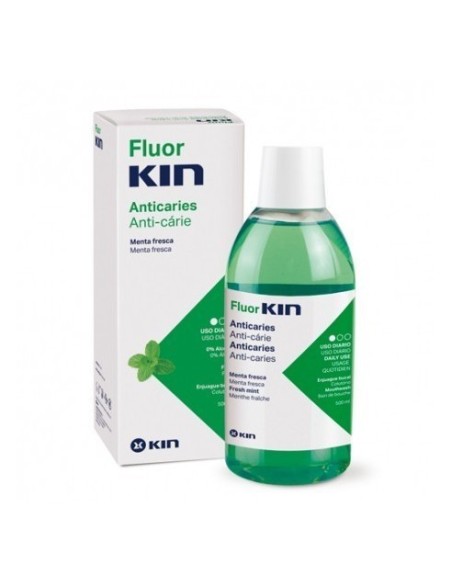 FLUOR KIN ANTICARIES ENJUAGUE BUCAL DIARIO  1 FRASCO 500 ML SABOR MENTA