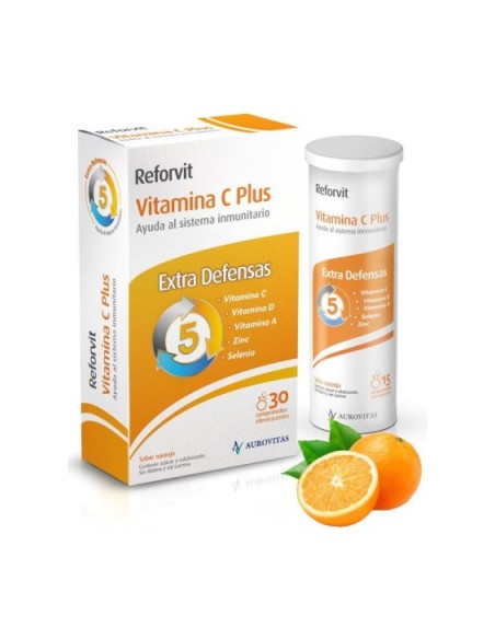 REFORVIT VITAMINA C PLUS  30 COMPRIMIDOS EFERVESCENTES SABOR NARANJA